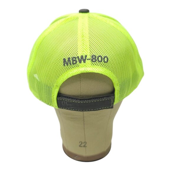 Outdoor Cap 3D Embroidered Mesh Snapback Trucker Baseball Hat Fluorescent Green - Picture 4 of 13